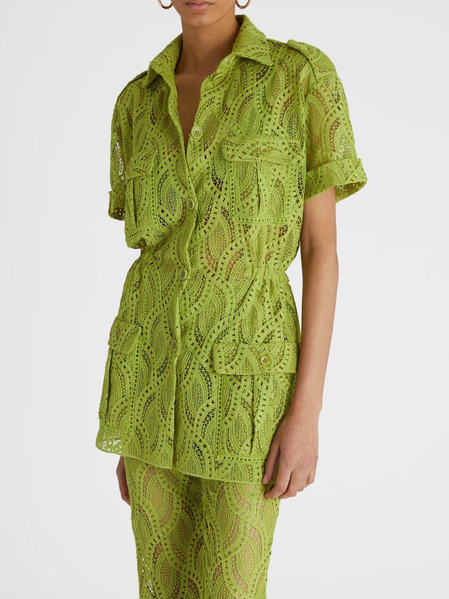 Macramé jacket with pockets