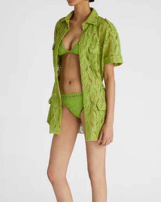 Macramé jacket with pockets