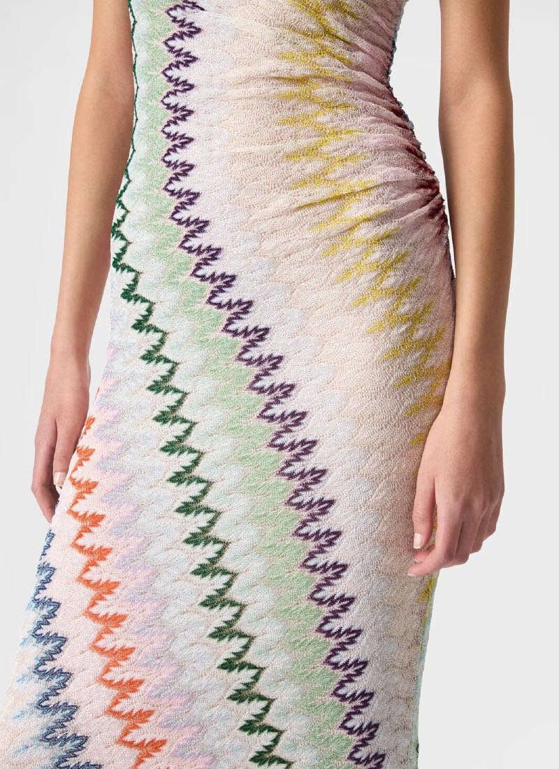 Long Asymetric Multicolor Dress