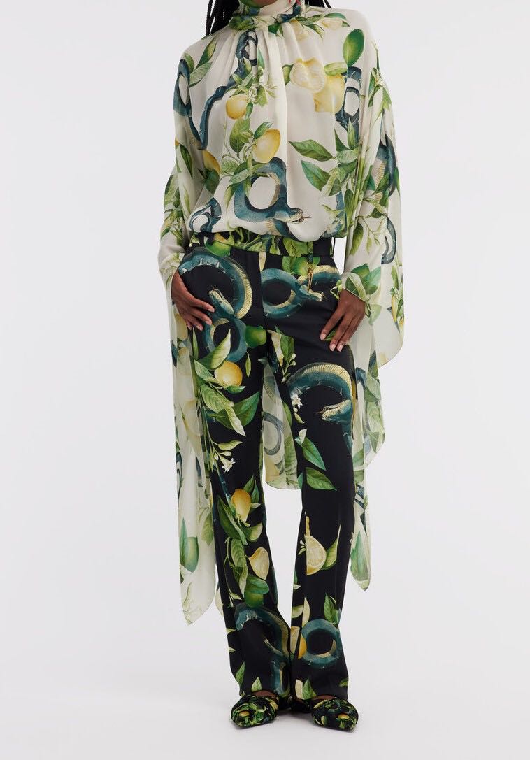 Lemon print trousers