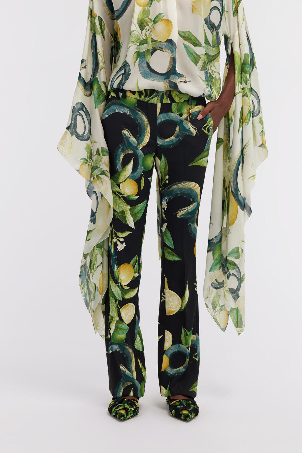 Lemon print trousers