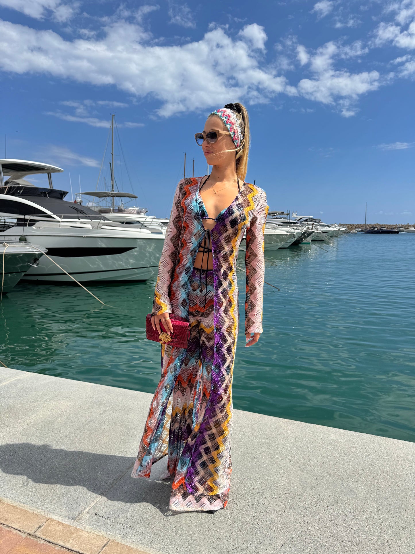 Maxi cardigan lurex