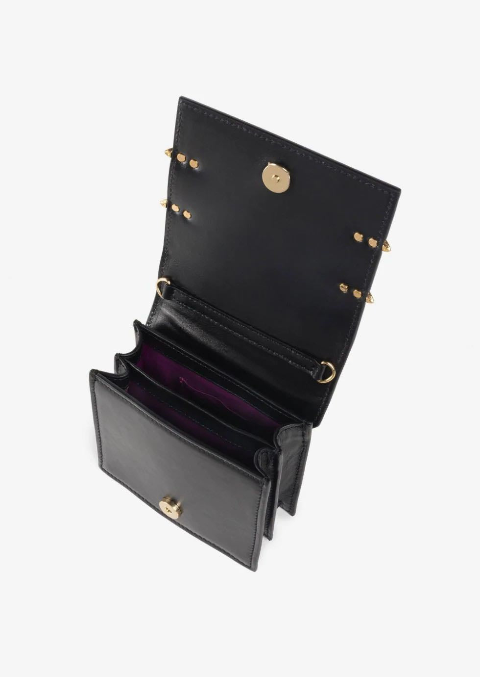 Small leather print bag