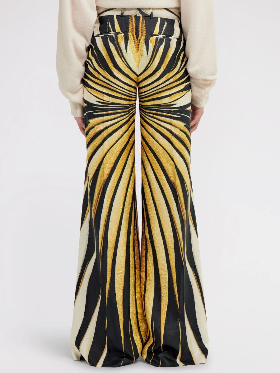 Silk trousers ray of gold