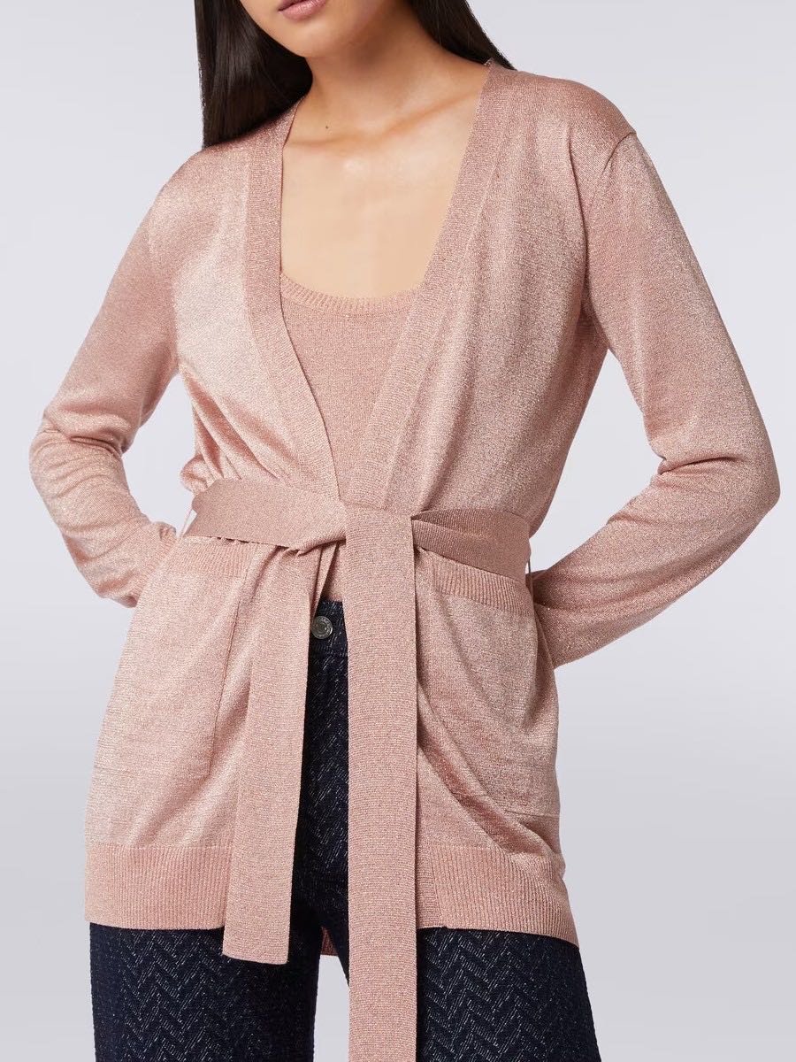 Cardigan with lurex