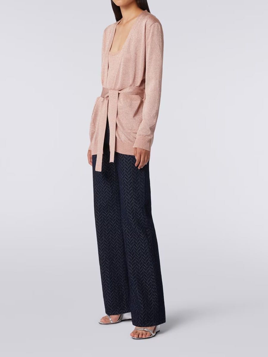 Cardigan with lurex