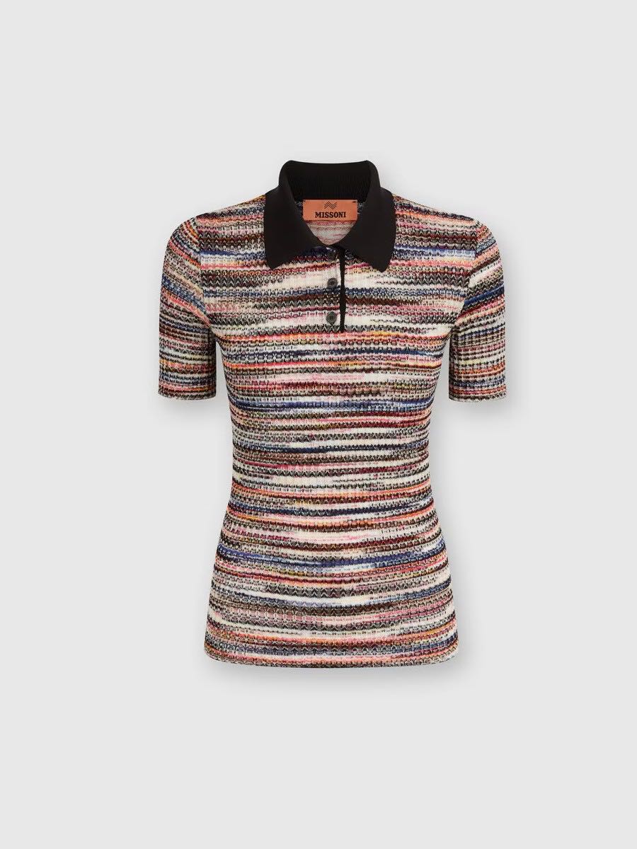 Shortsleeved canalé polo