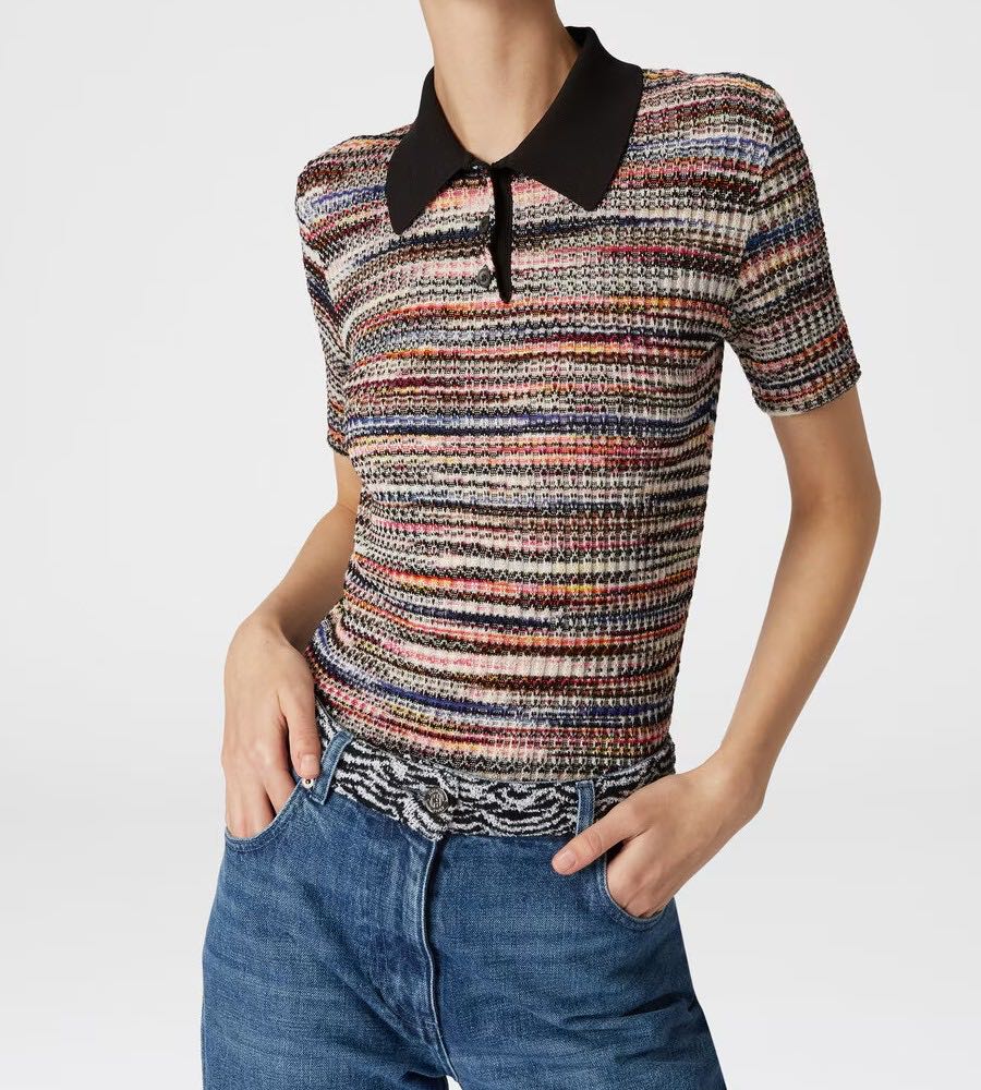 Shortsleeved canalé polo