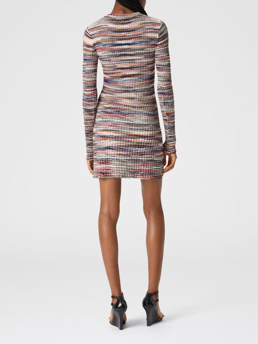 Mini dress canalé
