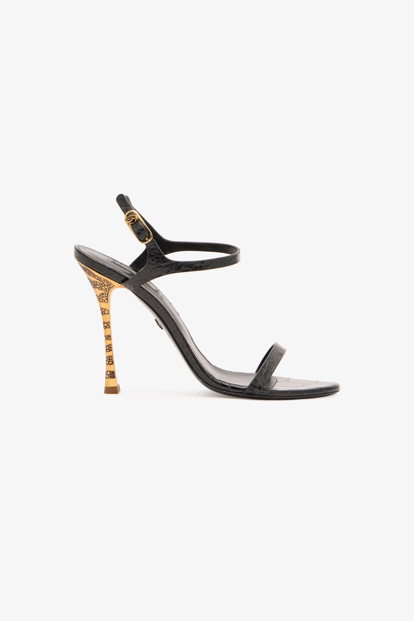High heel sandal with coconut print