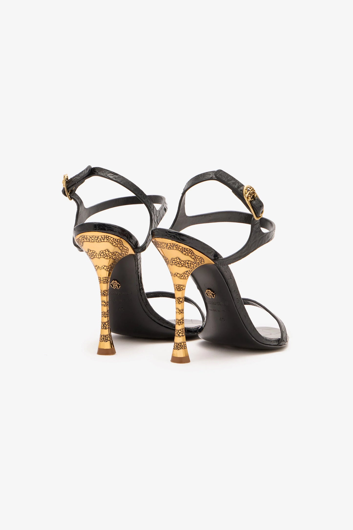 High heel sandal with coconut print