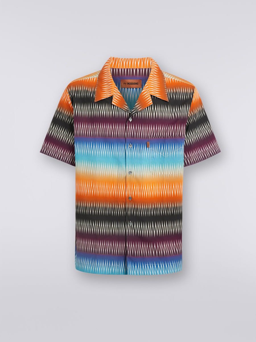 Shirt short sleeve zigzag spikes
