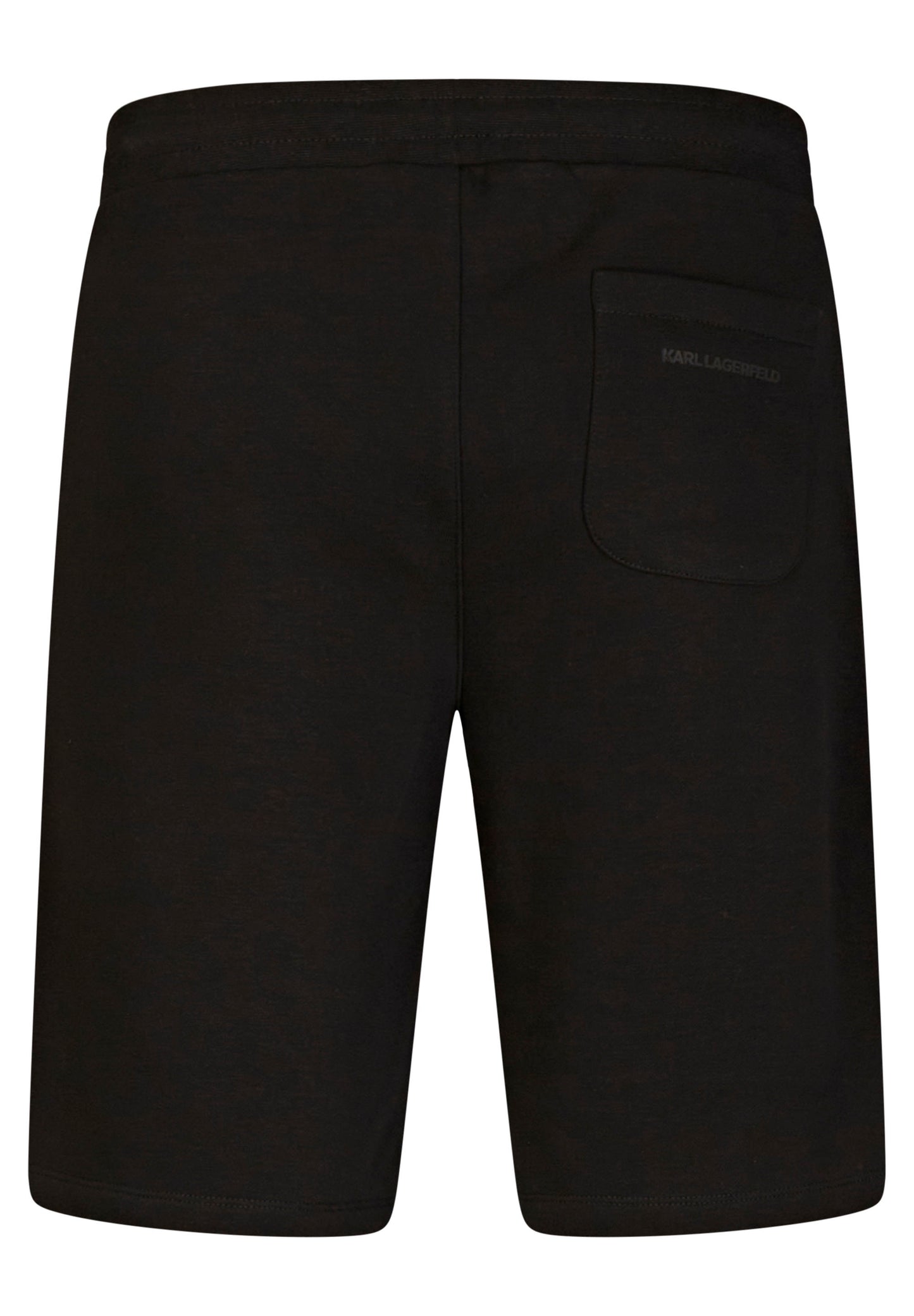 Black shorts with address logo