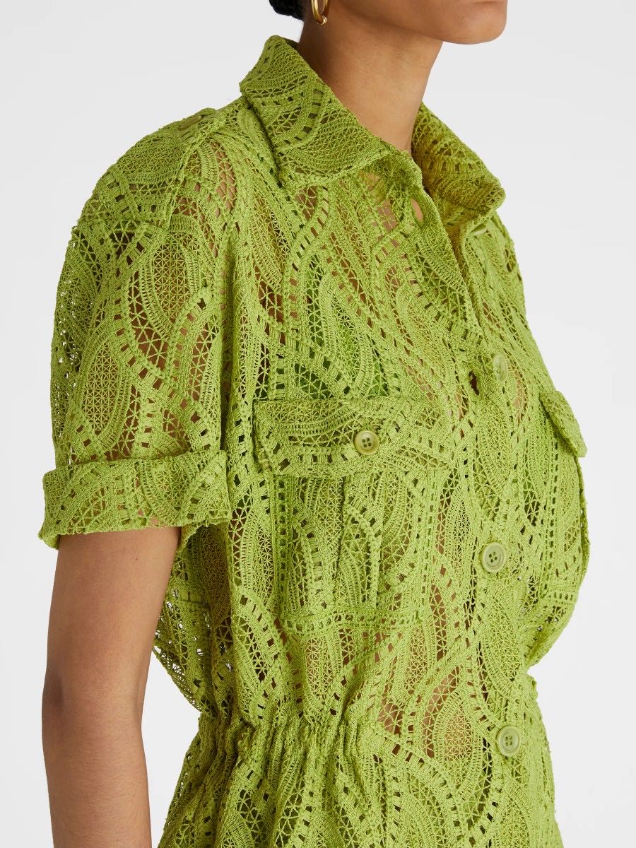 Macramé jacket with pockets