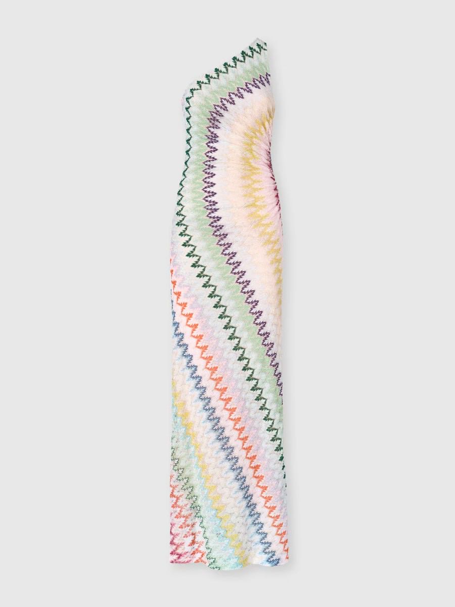Long Asymetric Multicolor Dress