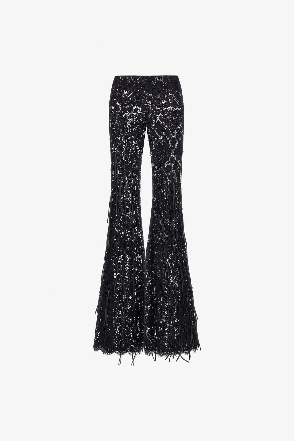 Lace flare trousers