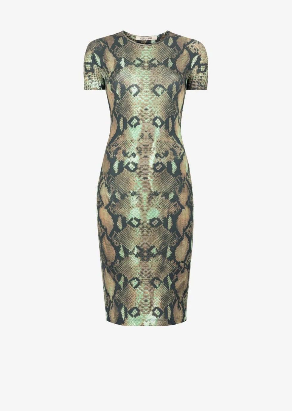 Tubino snake print dress