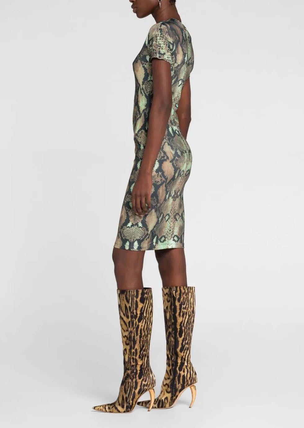 Tubino snake print dress