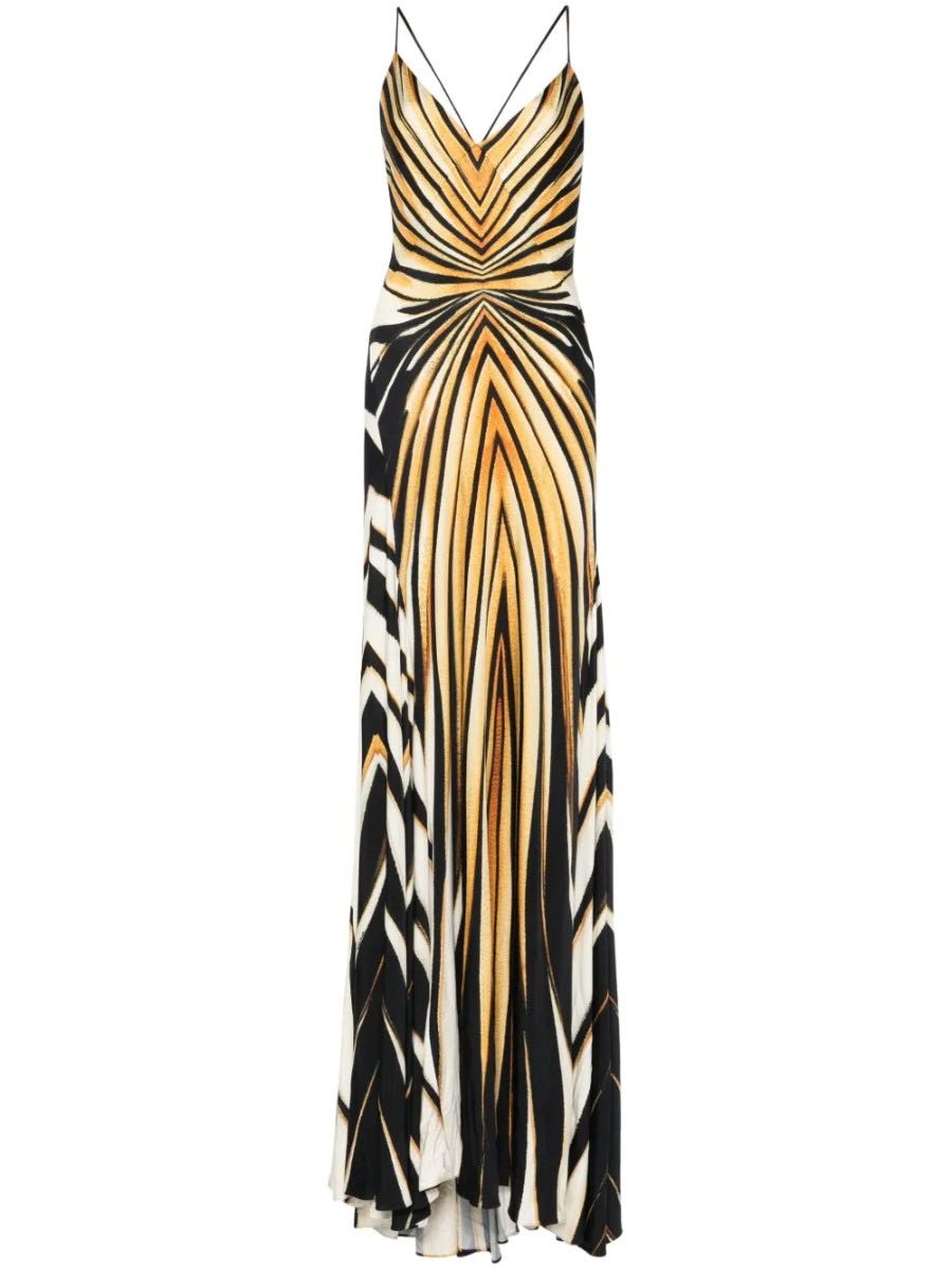 Long openback dress Ray of Gold