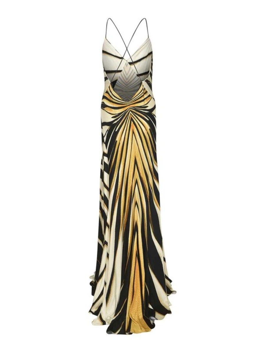 Long openback dress Ray of Gold