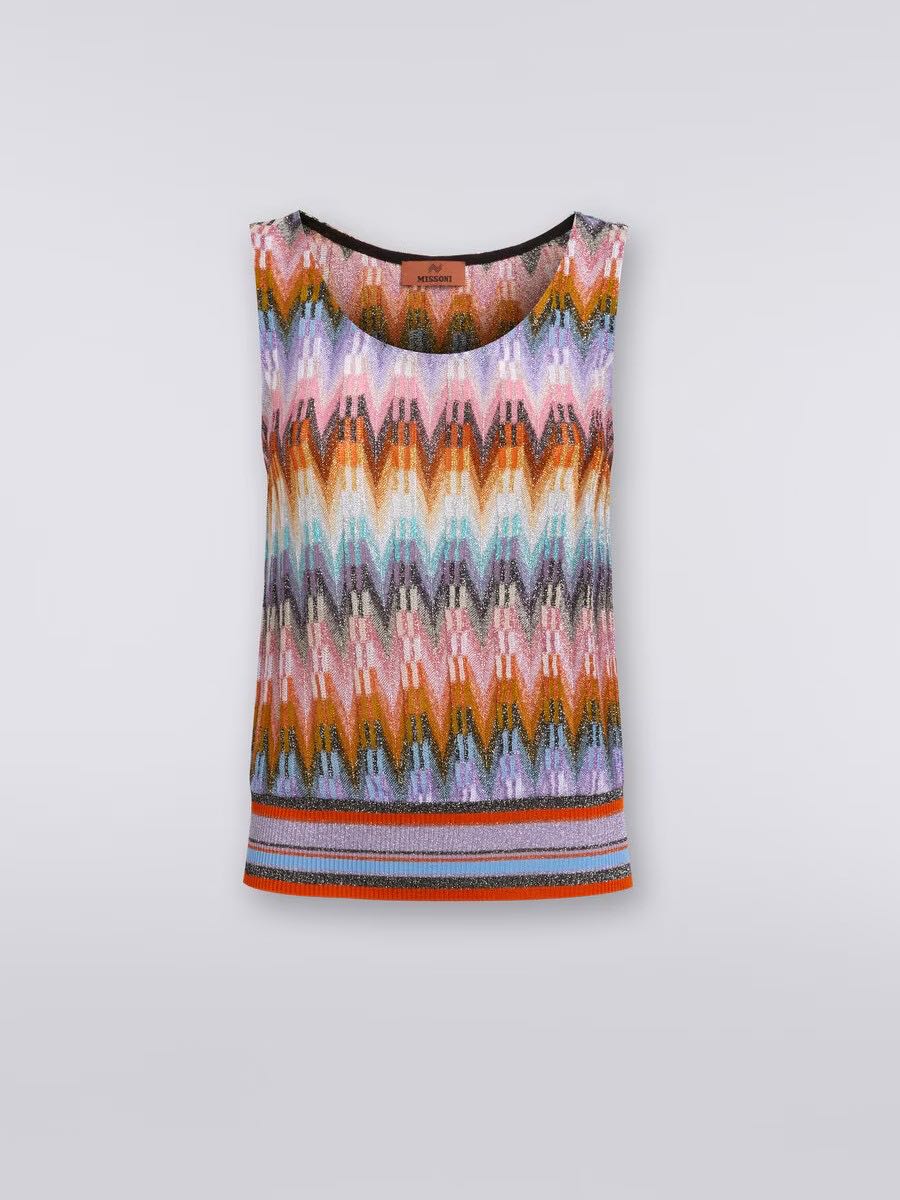 Lurex sleeveless top