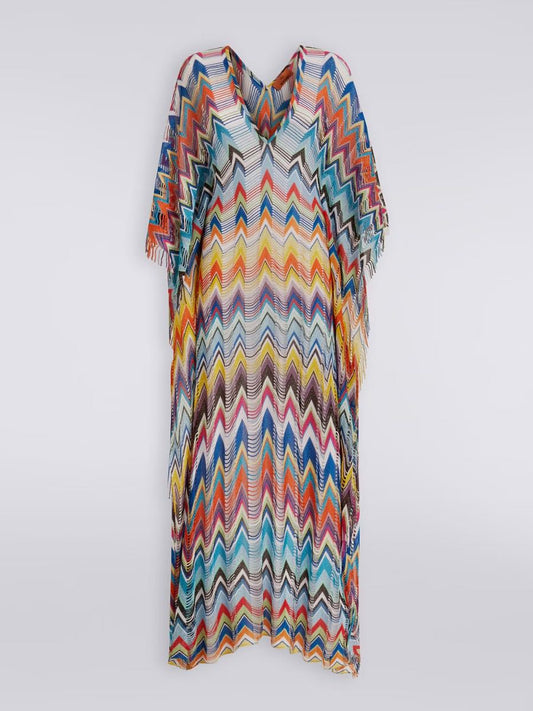 Long net kaftan