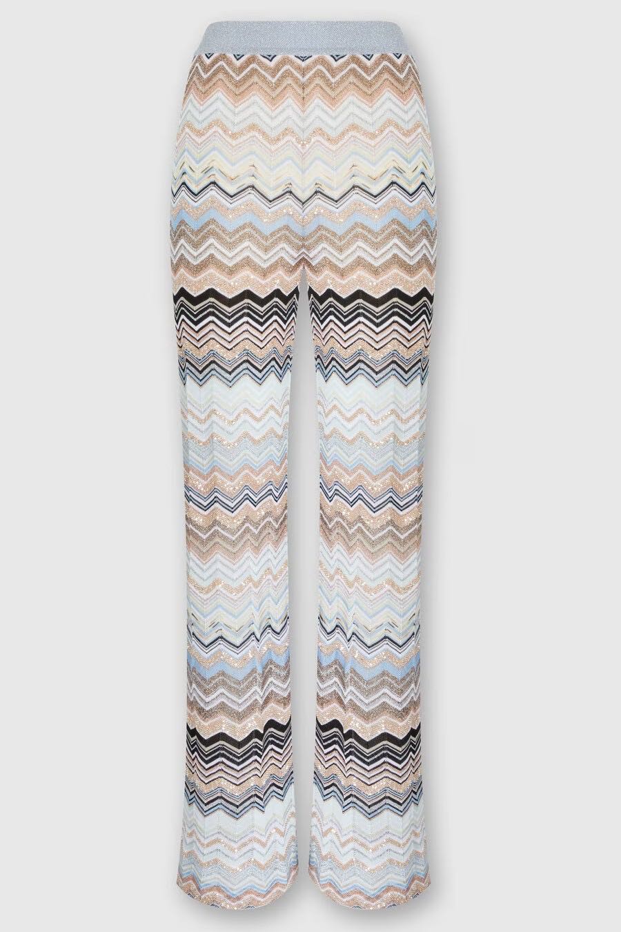 Chevron lame  trousers with sequins