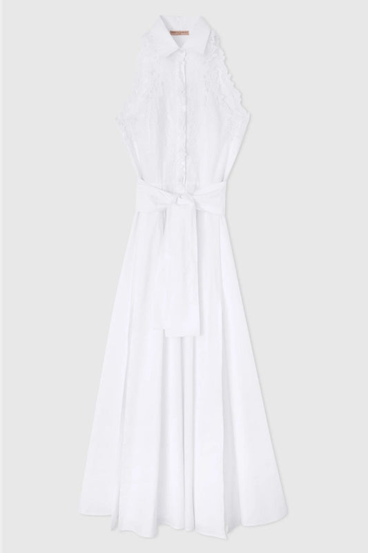 Sleevless dress with lace