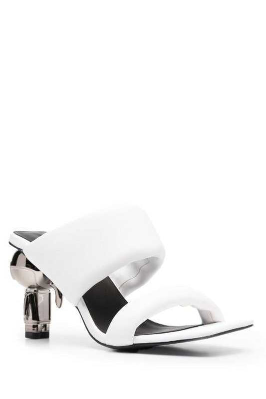 Ikon-heel double strap mules