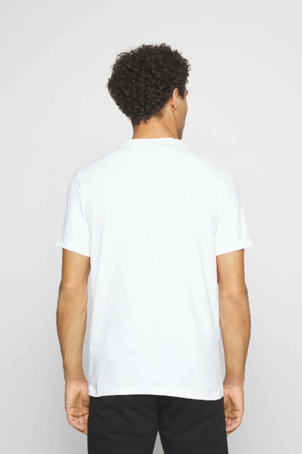 White geometric logo t-shirt