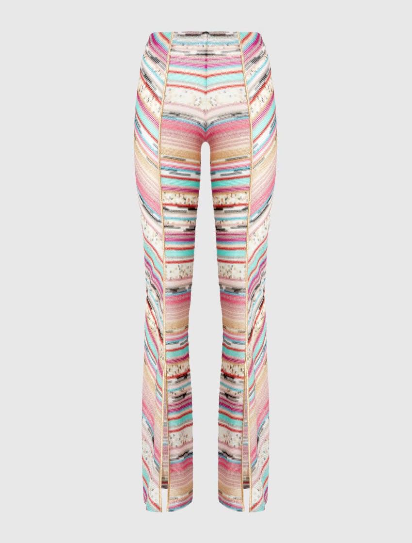 Striped Motif Trousers