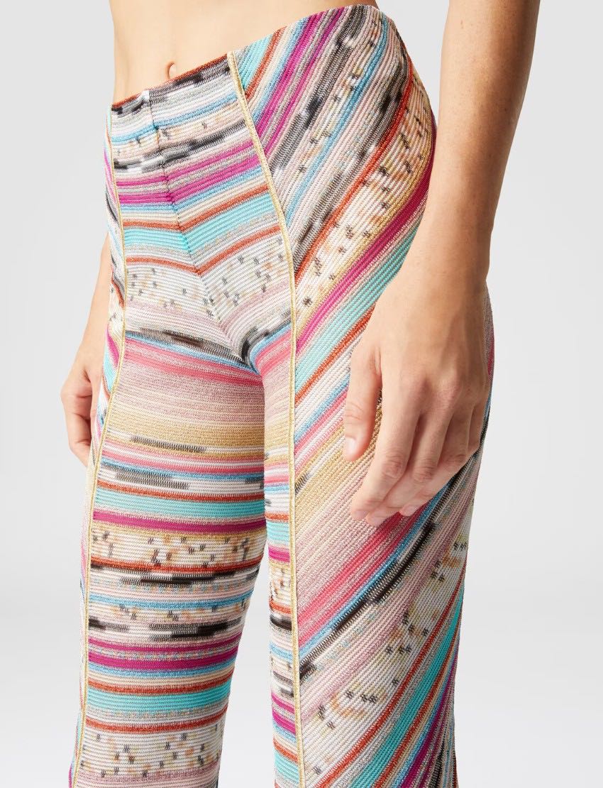 Striped Motif Trousers