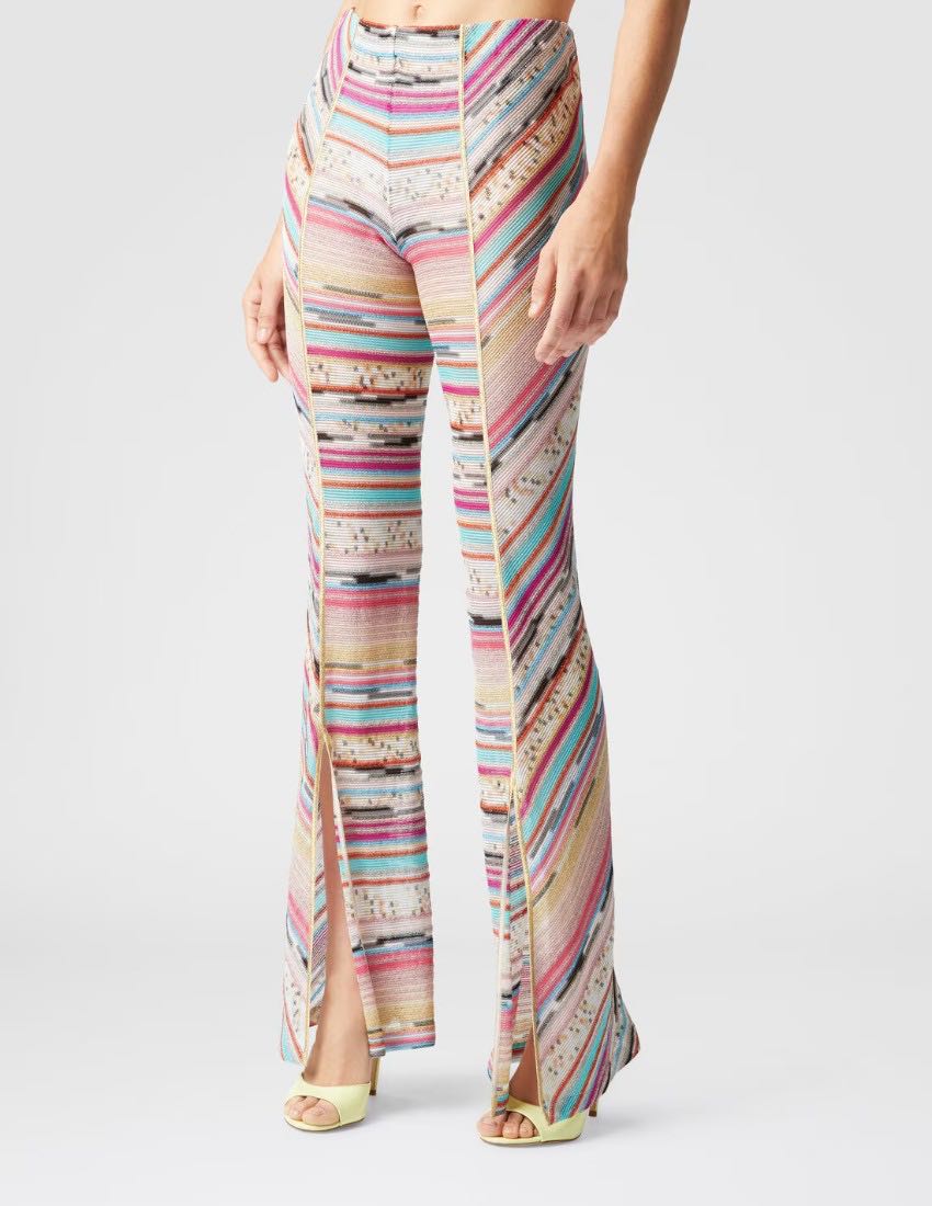 Striped Motif Trousers