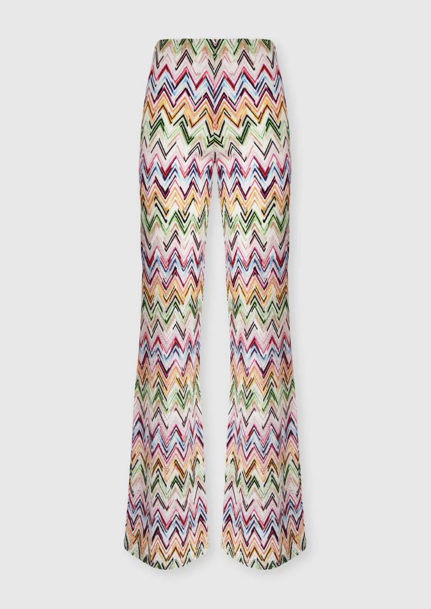 Trosers With Zigzag Motif
