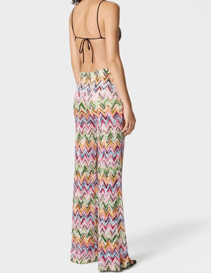 Trosers With Zigzag Motif