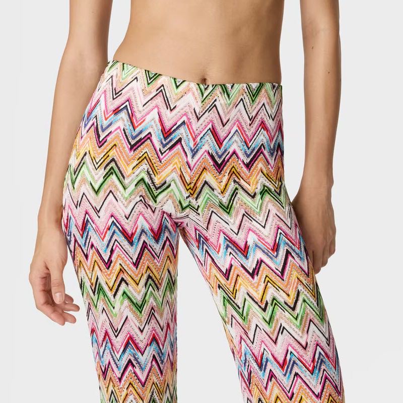 Trosers With Zigzag Motif