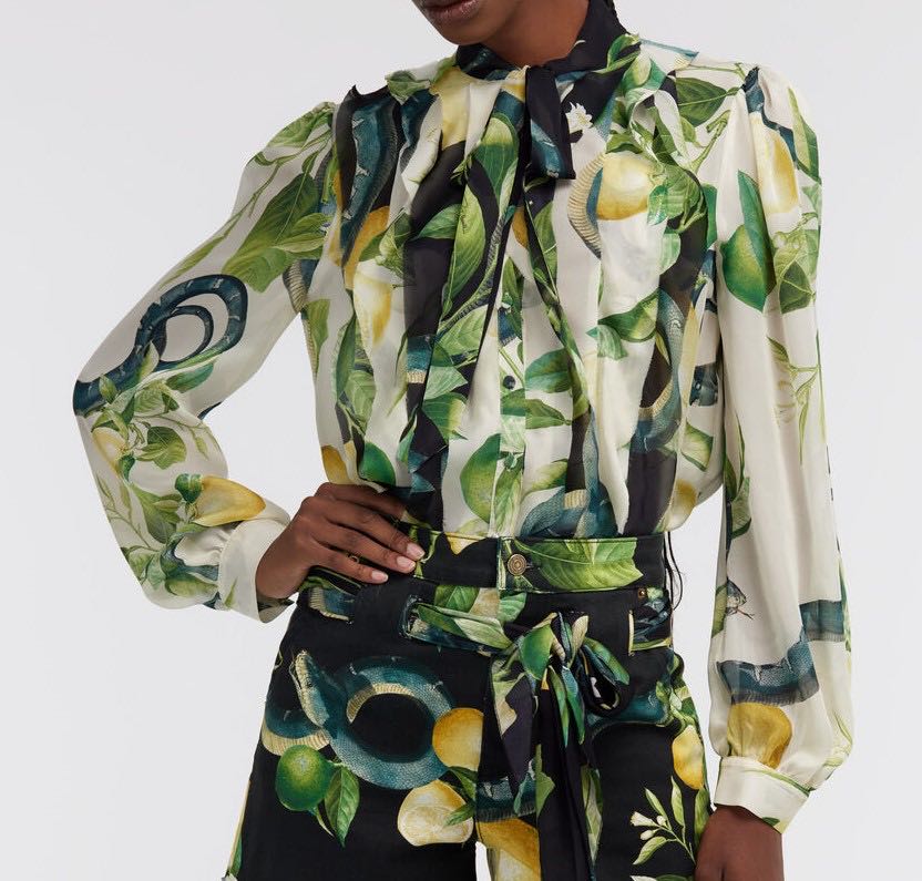 Lemon print blouse