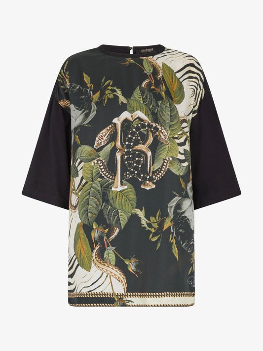 Oversize tshirt with animal print