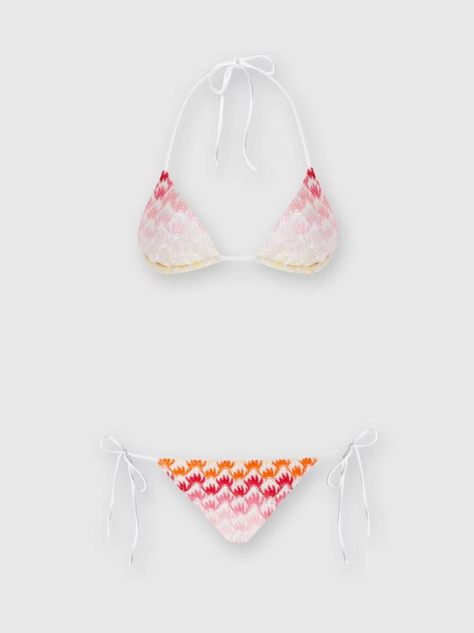 Bikini triangle lace effect