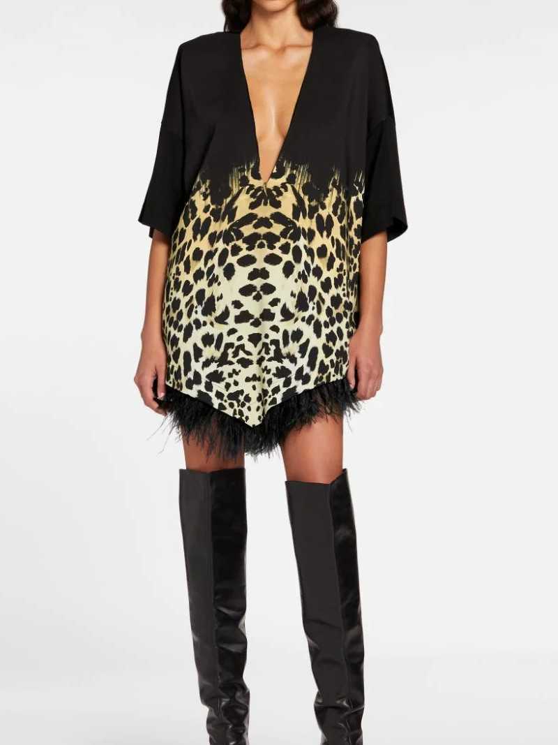 Vestido est. leopardo -ROBERTO CAVALLI