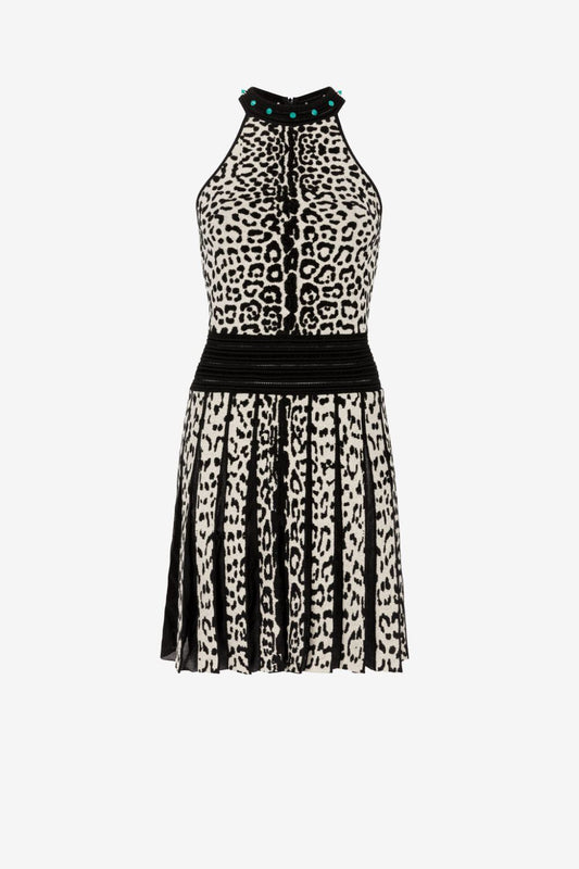 Animal print knit dress