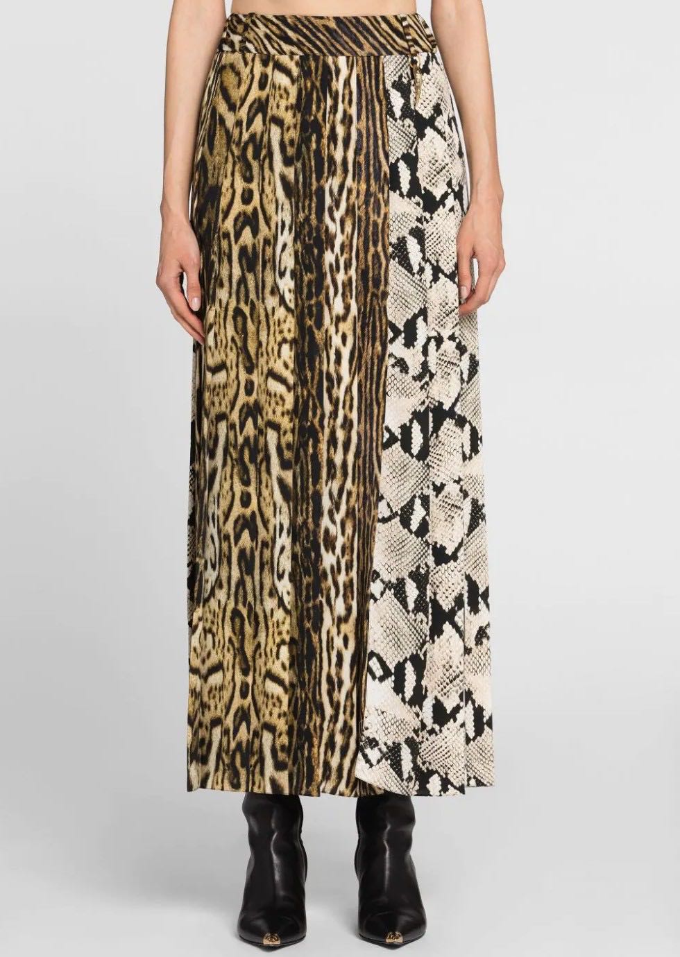 Animal print long skirt