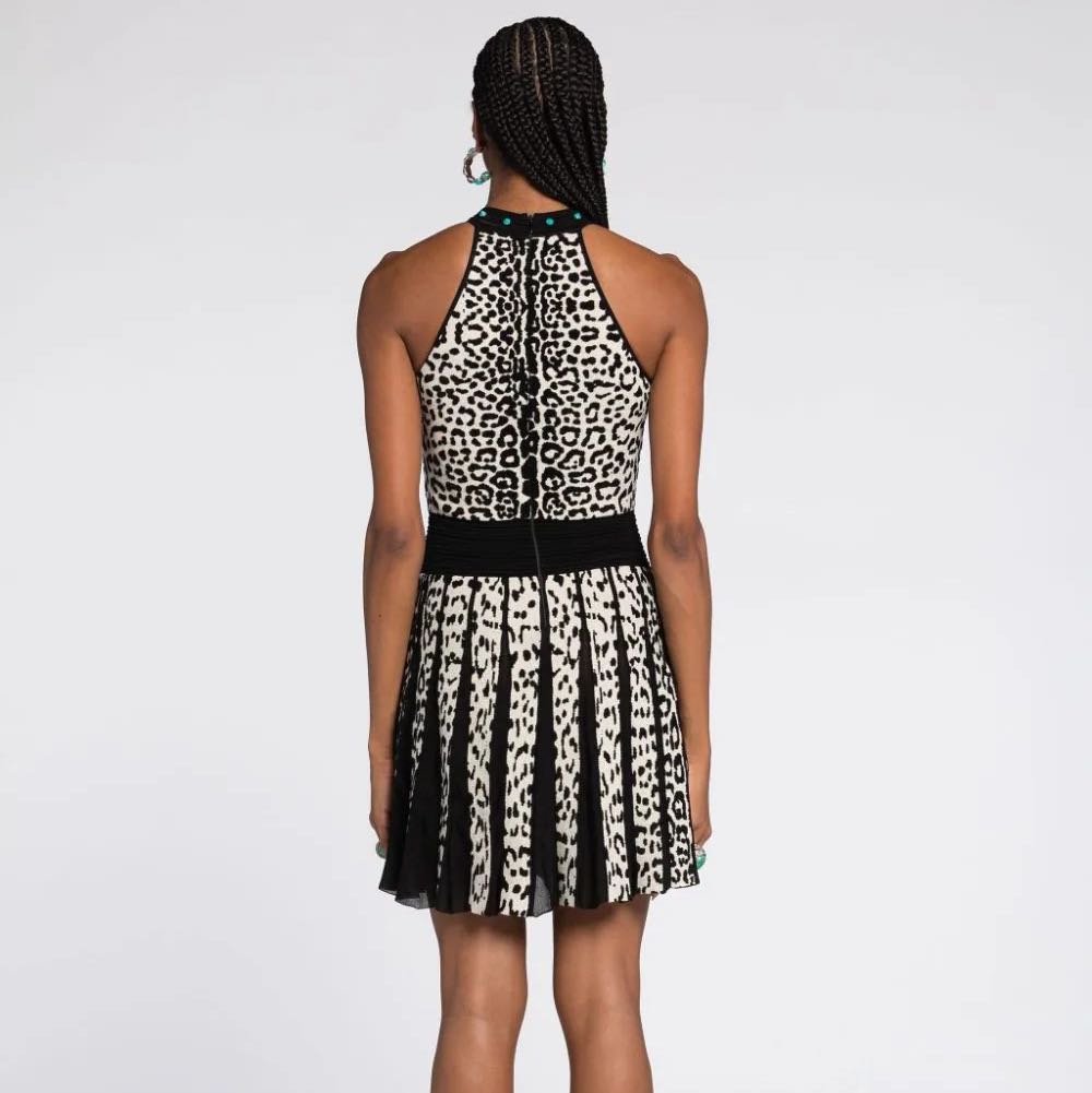 Animal print knit dress