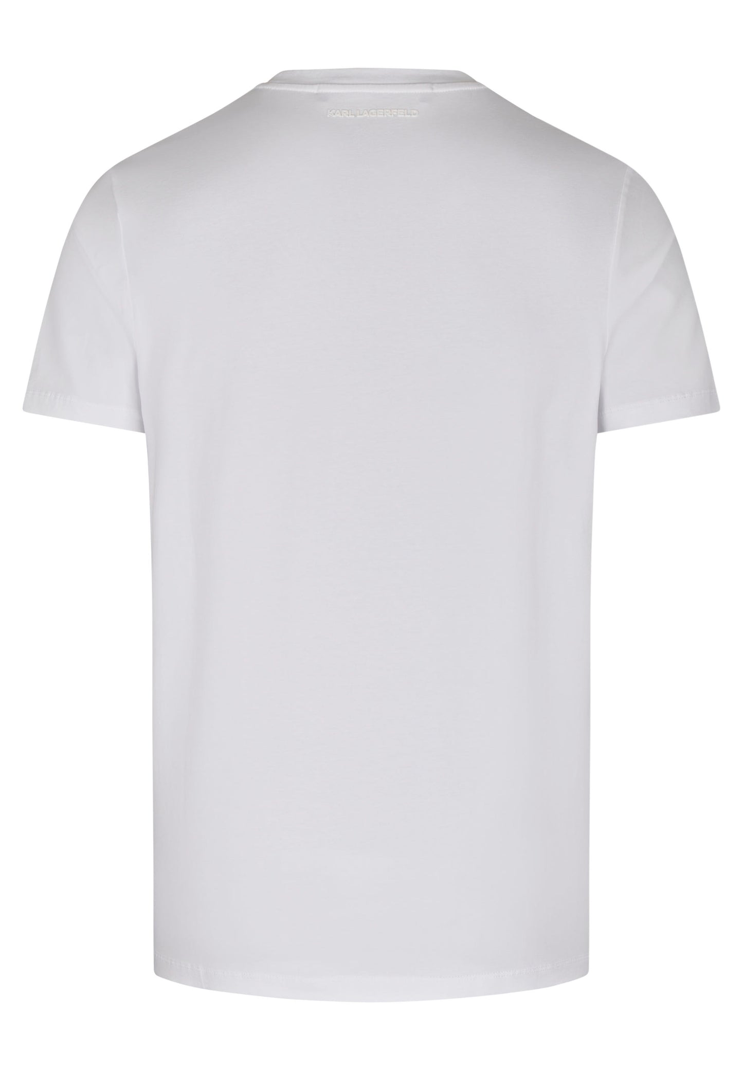 White t-shirt with address logo