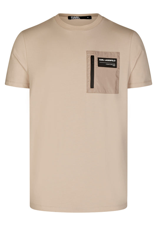 Beige t-shirt with pocket