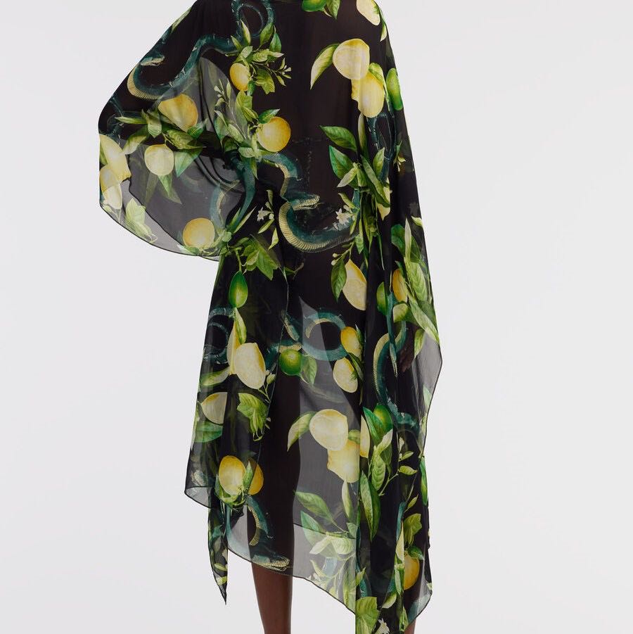 Lemon print long Kaftan